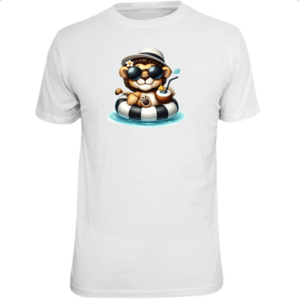 Camiseta Unissex Leao na boia