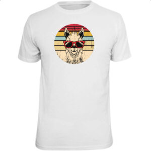 Camiseta Unissex Lhama ray ban sunset