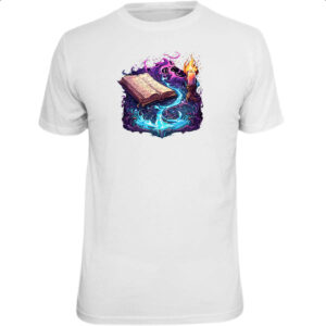 Camiseta Unissex Livro magia em acao