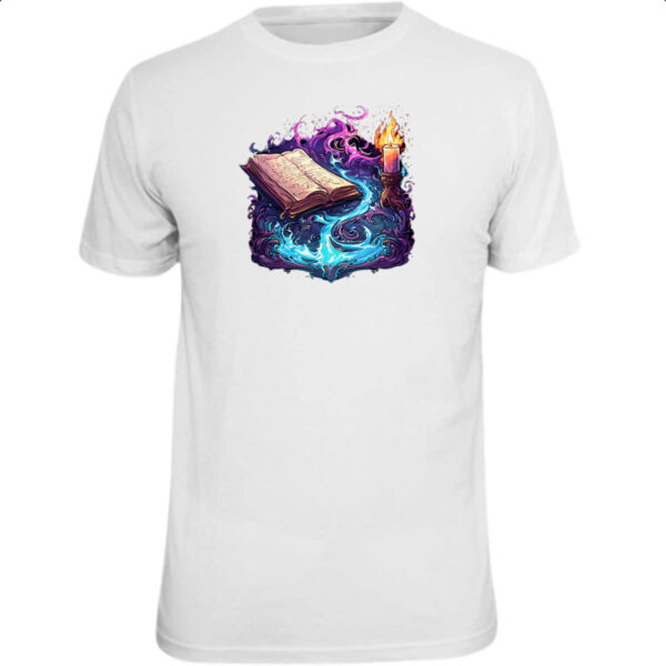 Camiseta Unissex Livro magia em acao