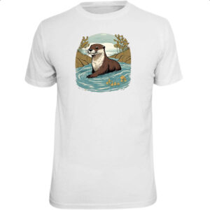 Camiseta Unissex Lontra nadando
