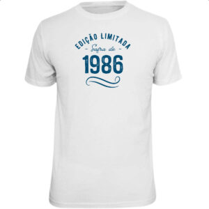 Camiseta Unissex Ano de safra 1986