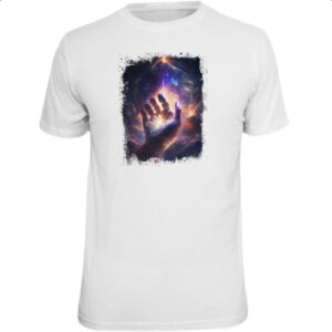 Camiseta Unissex Mao de Deus criando o universo