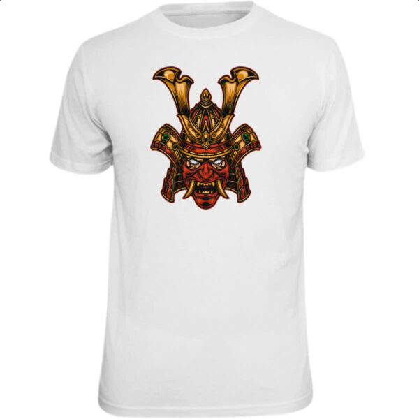 Camiseta Unissex Mascara Rubra de Samurai