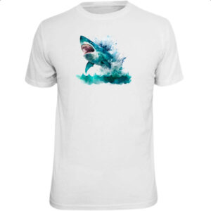 Camiseta Unissex Megalodonte aquarela 1
