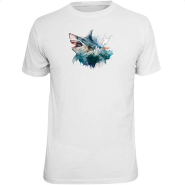 Camiseta Unissex Megalodonte aquarela 2