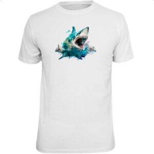 Camiseta Unissex Megalodonte aquarela 3