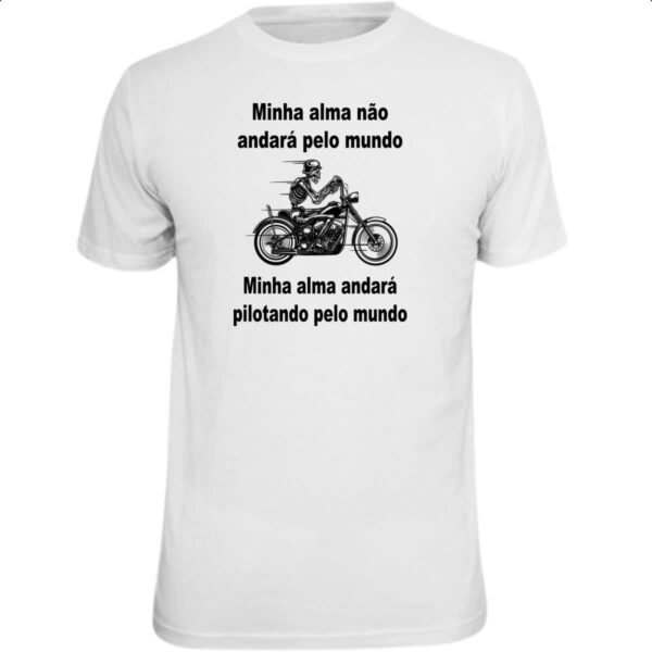 Camiseta Unissex Minha alma pilotando pelo mundo