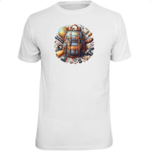 Camiseta Unissex Mochila viagem ao mundo