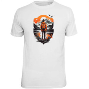 Camiseta Unissex Mochileira aventureira montanhas