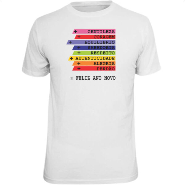 Camiseta Unissex Ano novo de acoes