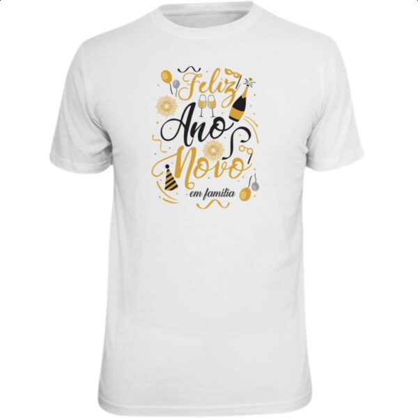 Camiseta Unissex Ano novo em familia
