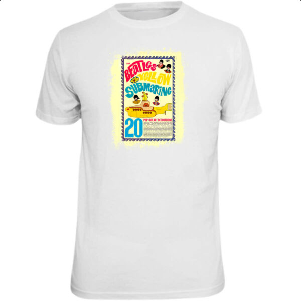 Camiseta Unissex Nostalgia Beatles Yellow Submarine