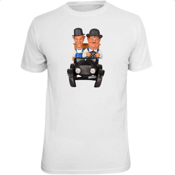 Camiseta Unissex Nostalgia O Gordo e o Magro Calhambeque