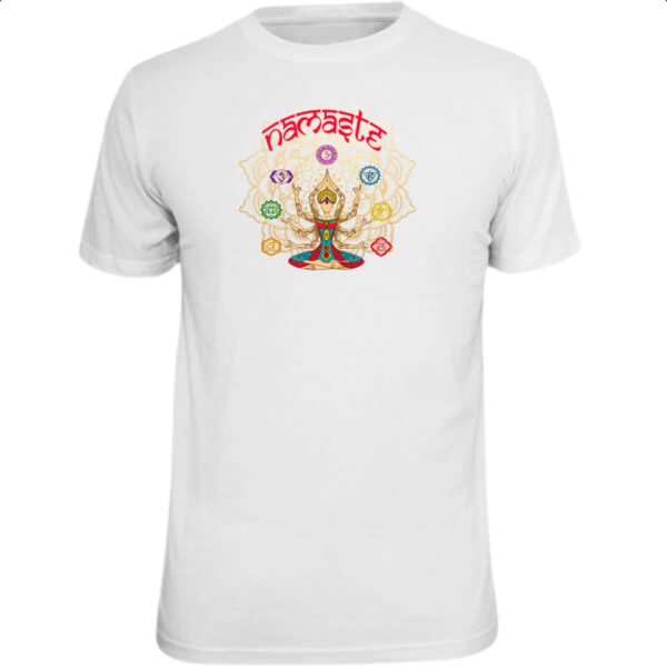 Camiseta Unissex Namaste Deusa Kali Chakras