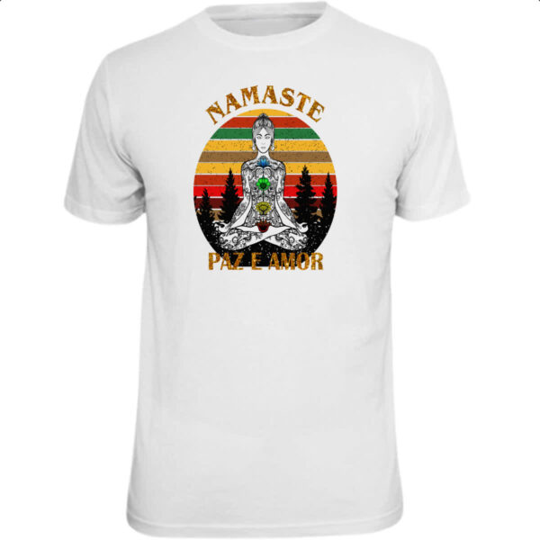Camiseta Unissex Namaste Paz e Amor