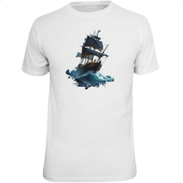 Camiseta Unissex Navio em mar aberto