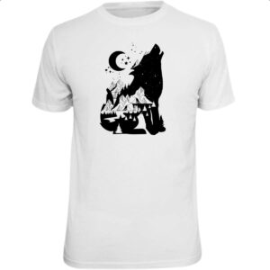 Camiseta Unissex Night Wolf