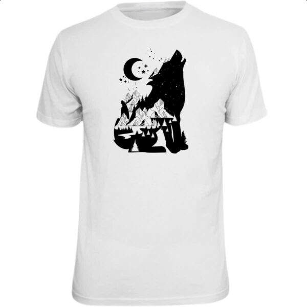 Camiseta Unissex Night Wolf
