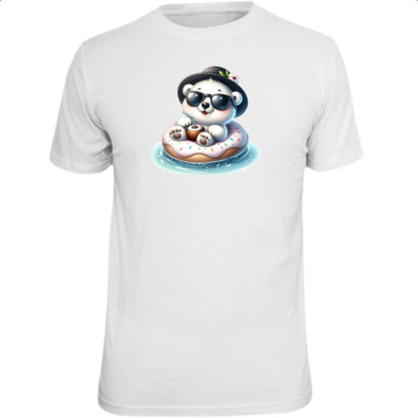 Camiseta Unissex Urso polar na boia