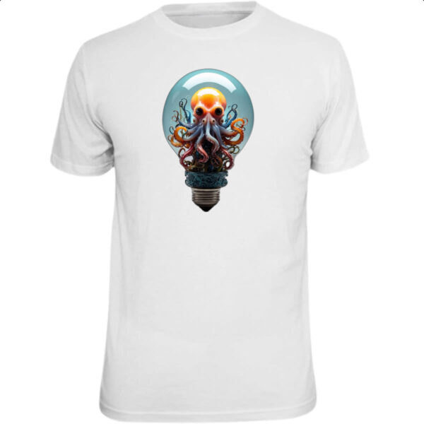 Camiseta Unissex Octopus na lampada