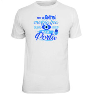 Camiseta Unissex Olho Grego gordo na porta