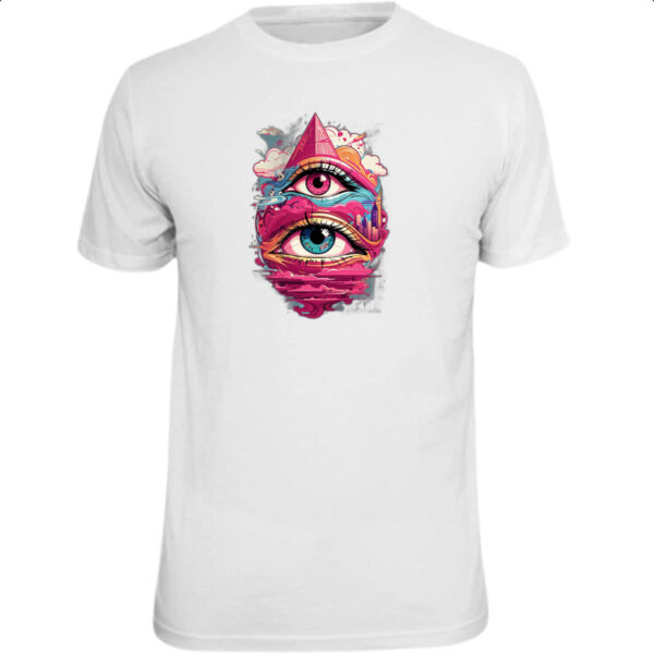 Camiseta Unissex Olho de Horus no ceu Street Art