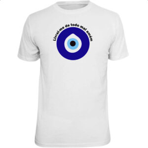 Camiseta Unissex Olho grego livrai-me do mal