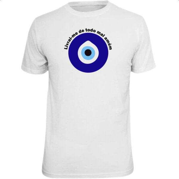 Camiseta Unissex Olho grego livrai-me do mal