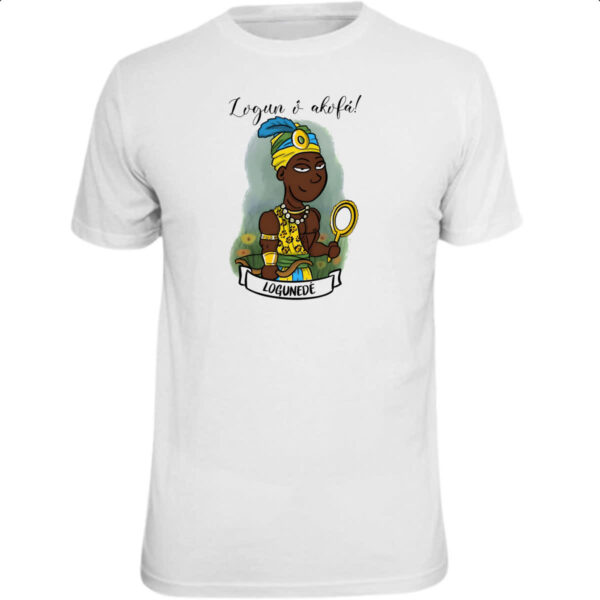 Camiseta Unissex Orixas Cartoon Logunede Logun o akofa