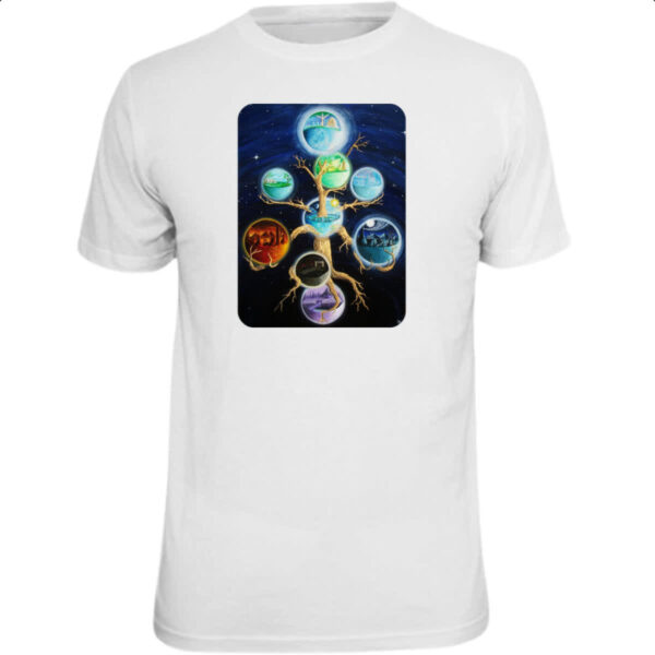 Camiseta Unissex Os noves reinos - Mitologia Viking