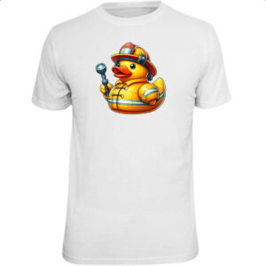 Camiseta Unissex Patinho de borracha Bombeiro
