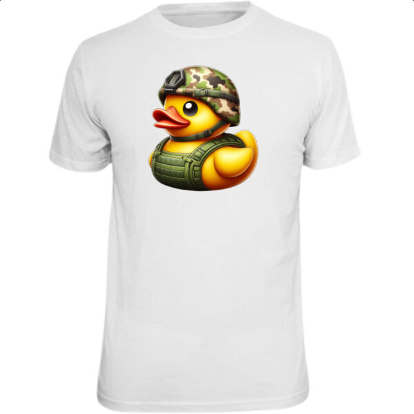 Camiseta Unissex Patinho de borracha Soldado