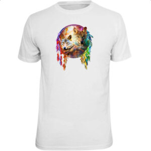 Camiseta Unissex Apanhador de sonhos casal de lobo