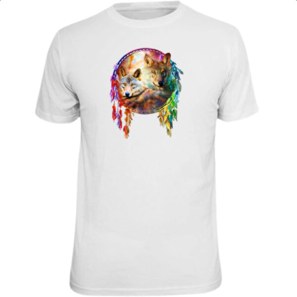 Camiseta Unissex Apanhador de sonhos casal de lobo
