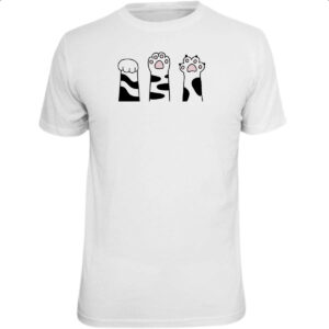 Camiseta Unissex Pedra Papel Tesoura gato malhado