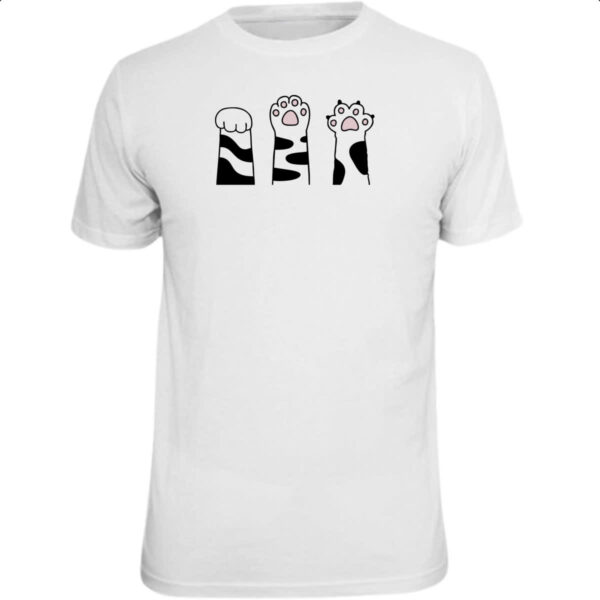 Camiseta Unissex Pedra Papel Tesoura gato malhado