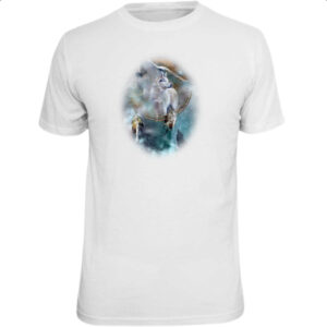 Camiseta Unissex Apanhador de sonhos lobo cinza