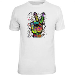 Camiseta Unissex Paz e amor grafite