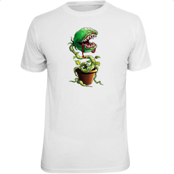 Camiseta Unissex Planta carnivora no vaso