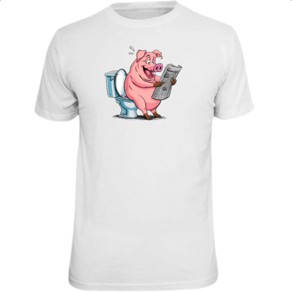 Camiseta Unissex Porco na sala de forca