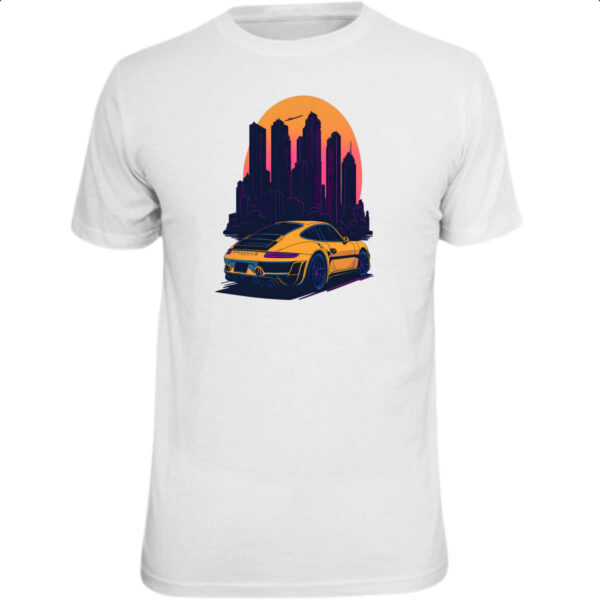 Camiseta Unissex Porsche Amarelo Sunset