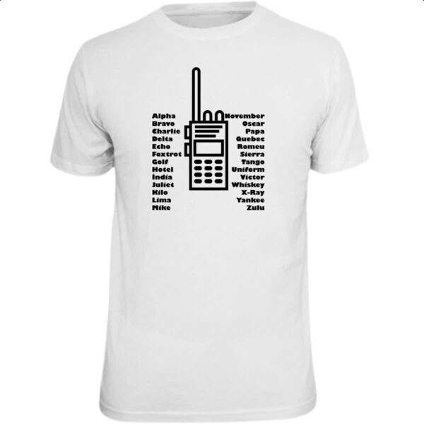 Camiseta Unissex Radio codigos foneticos