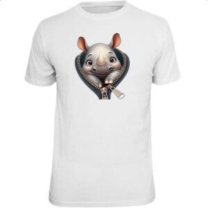 Camiseta Unissex Rinoceronte no ziper