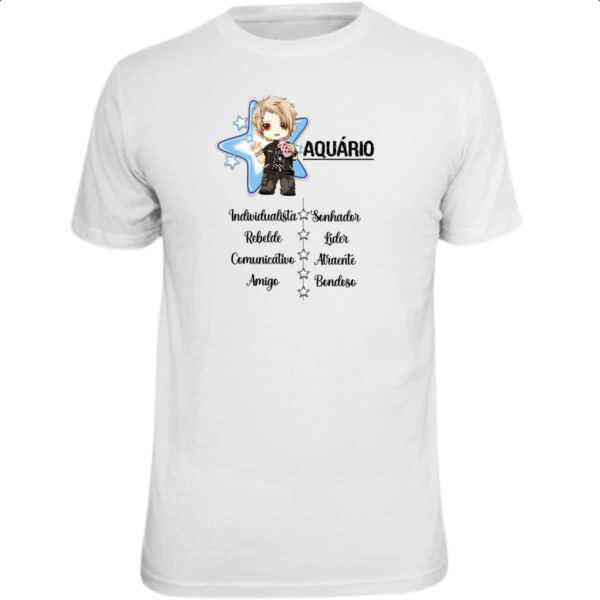 Camiseta Unissex Signo Cute Aquario