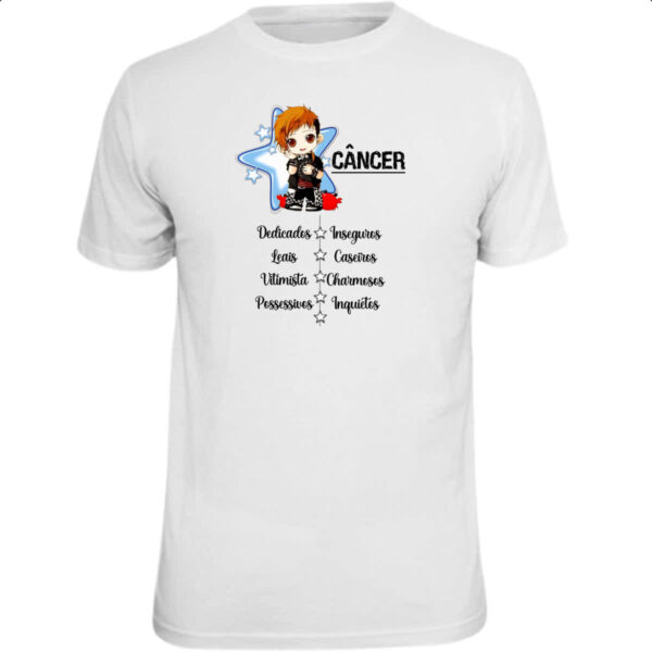 Camiseta Unissex Signo Cute Cancer