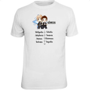 Camiseta Unissex Signo Cute Gemeos