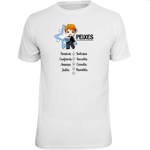 Camiseta Unissex Signo Cute Peixes