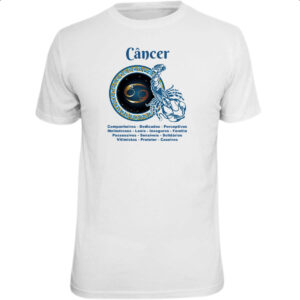 Camiseta Unissex Signo de Cancer adjetivos