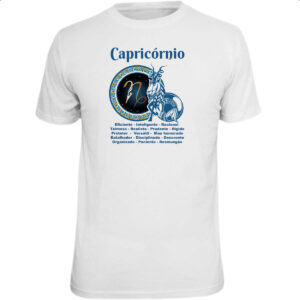 Camiseta Unissex Signo de Capricornio adjetivos